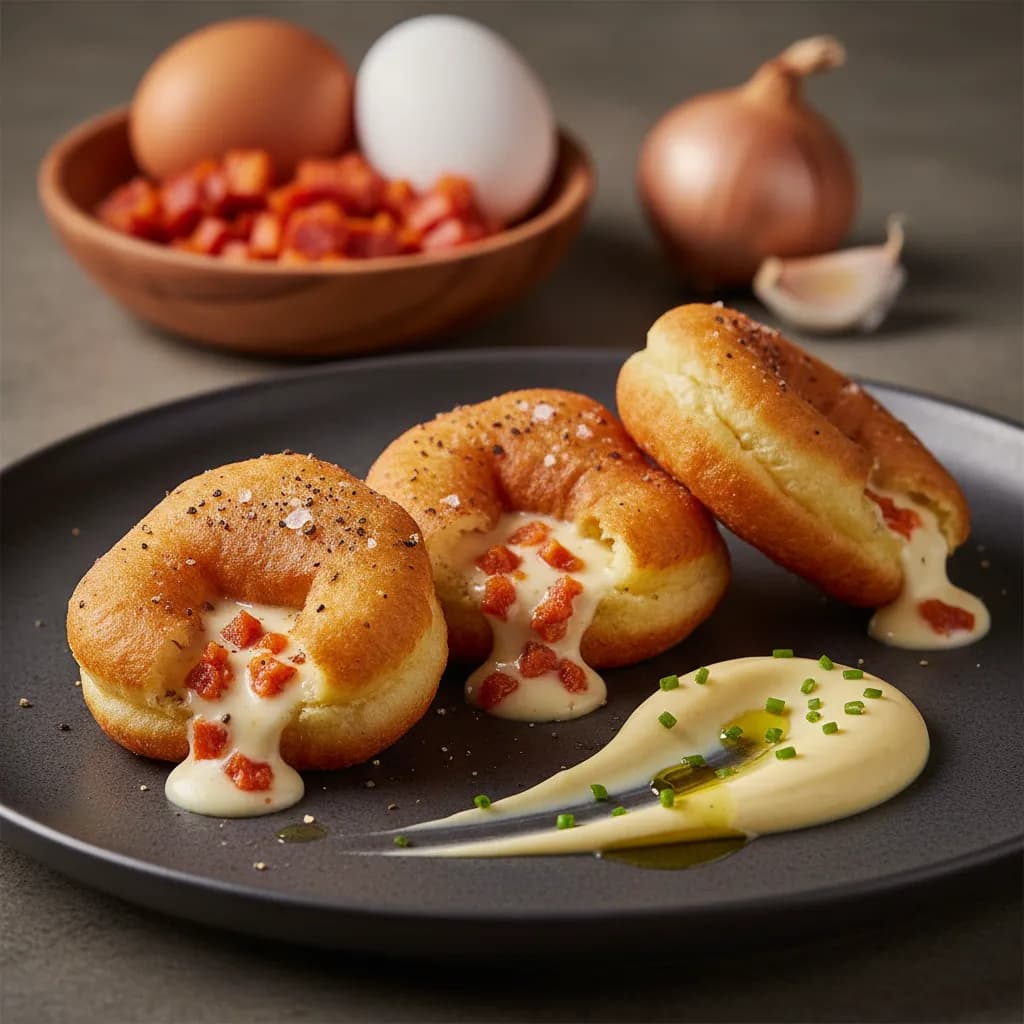 Sonhos de Creme e Chouriço