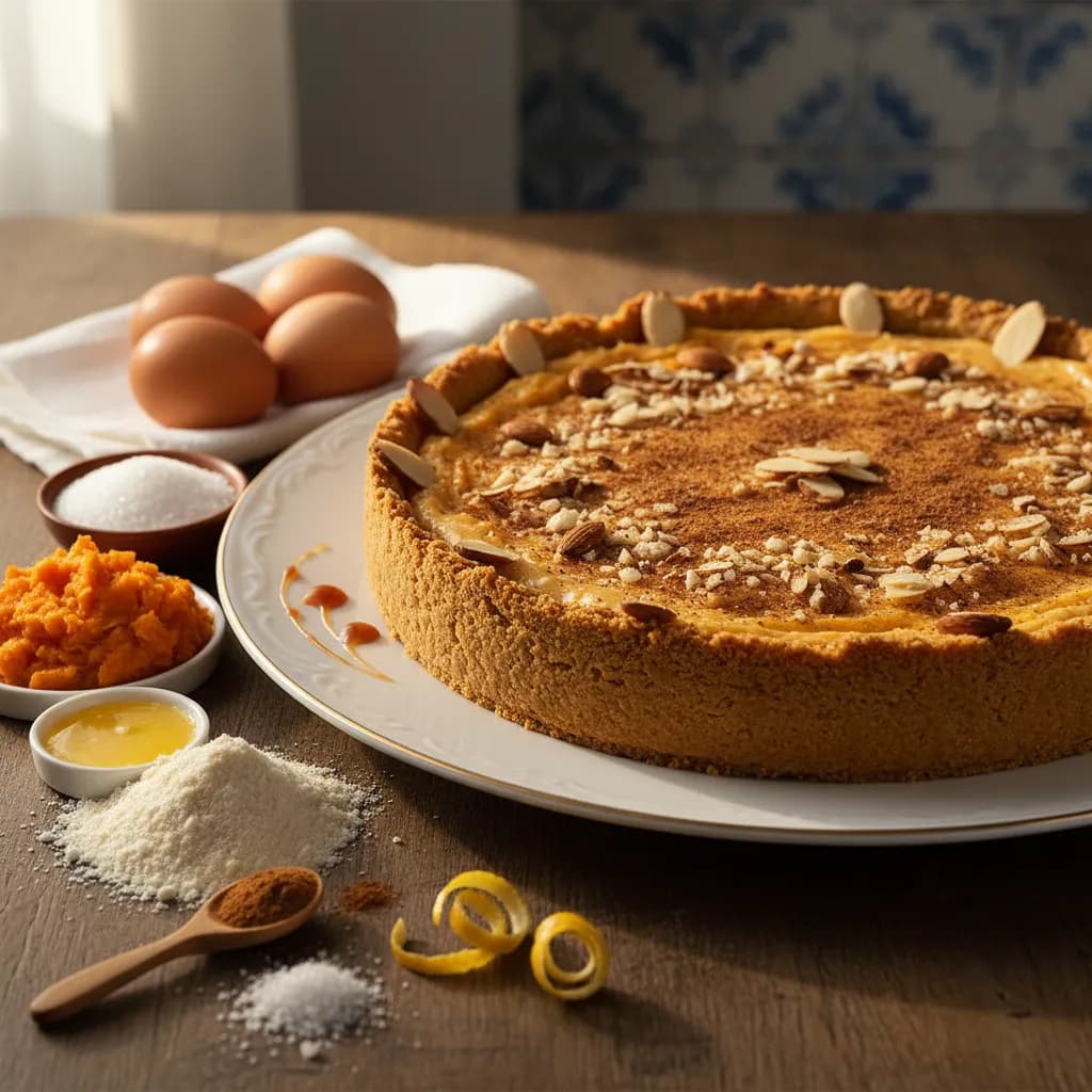 Tarte de Batata Doce e Amêndoa