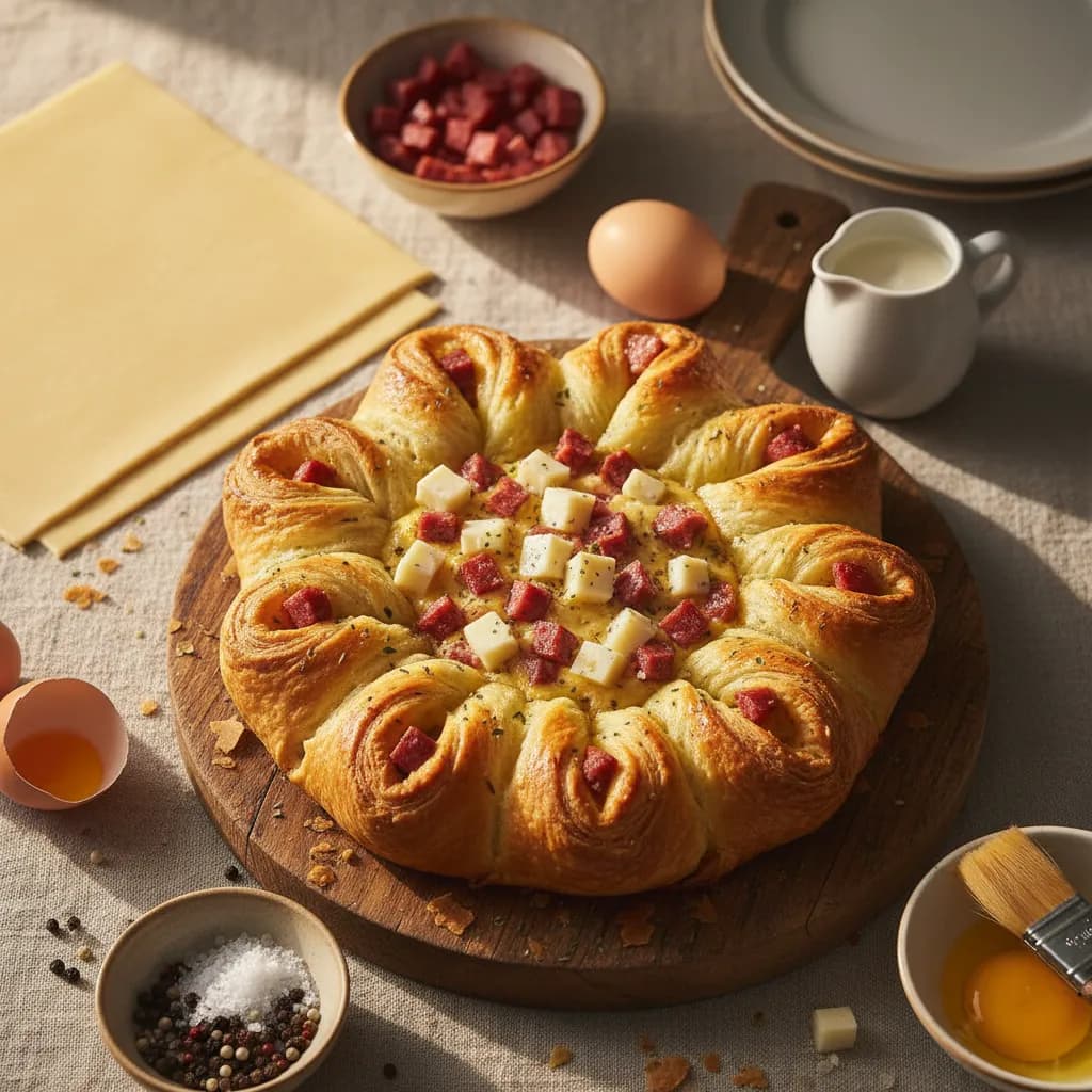 Folar Folhado em Flor