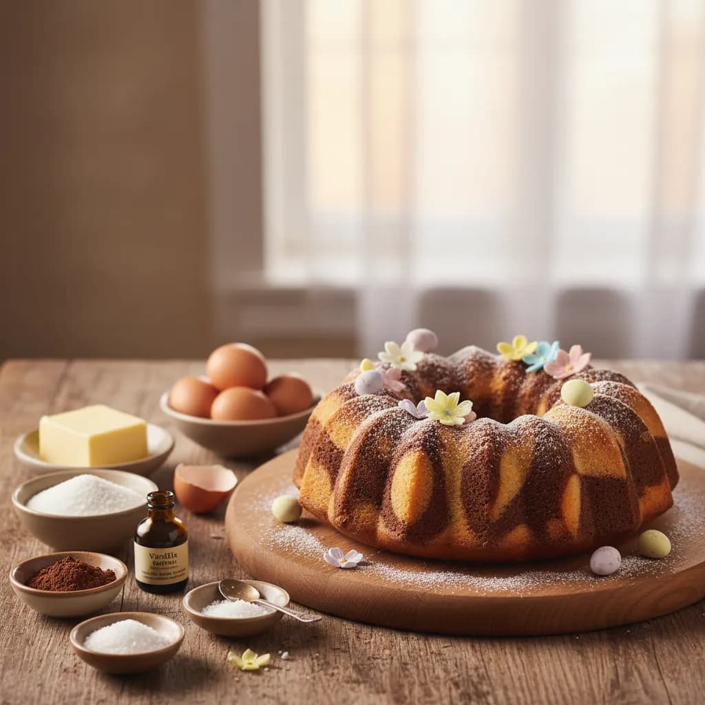 Bolo Mármore para a Páscoa