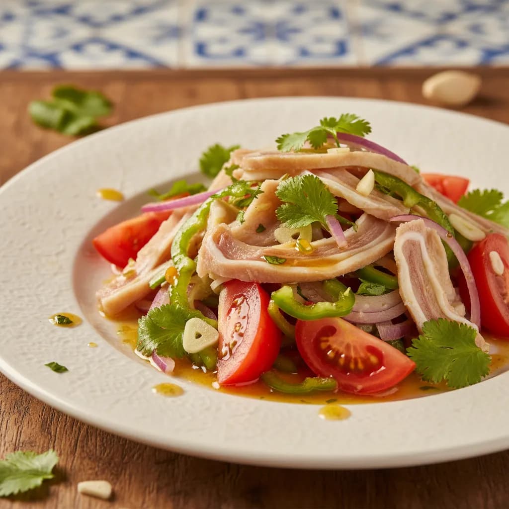 Salada de Orelha de Porco Refrescante