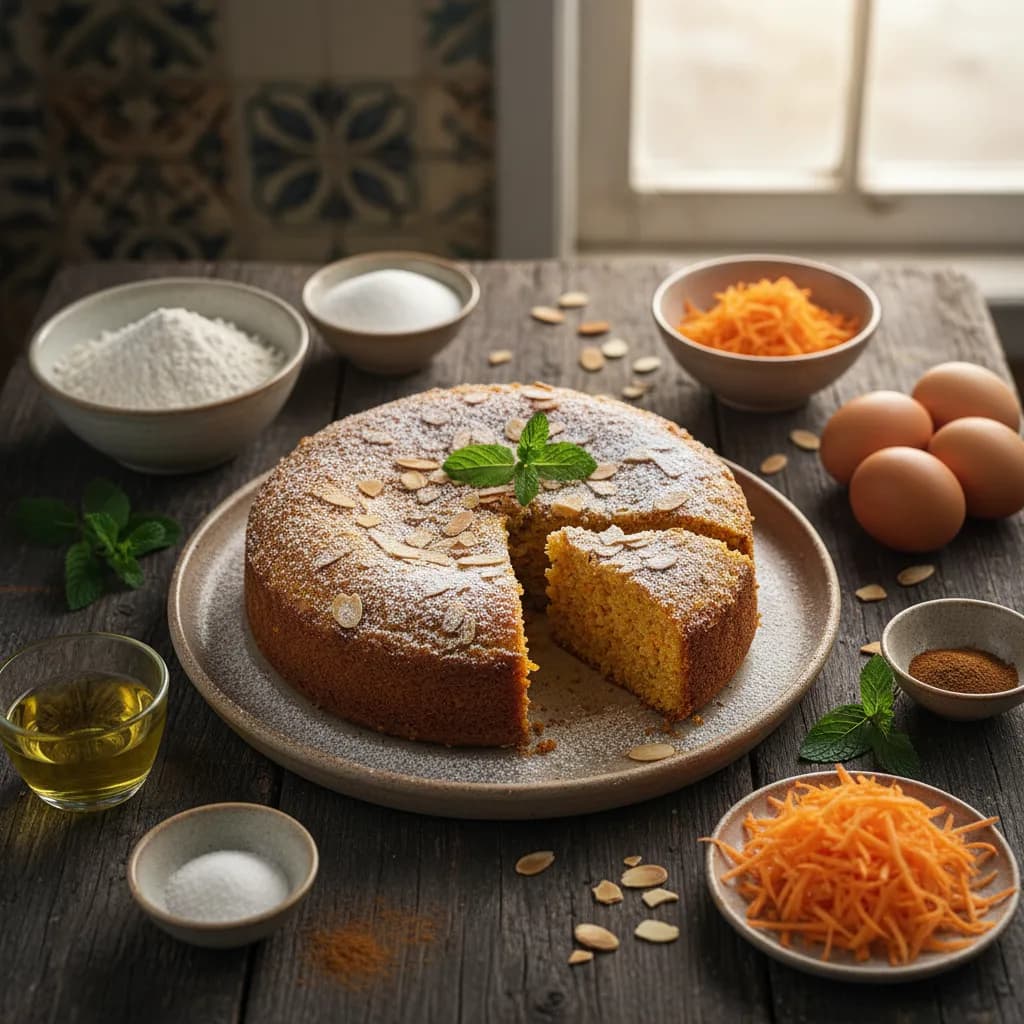 Bolo de Amêndoa e Cenoura