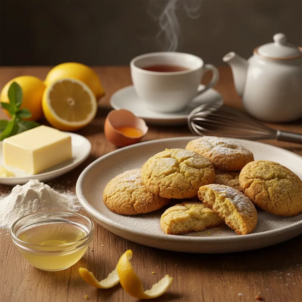 Biscoitos de Limão Crocantes