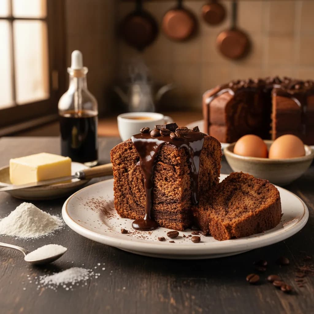 Bolo de Café e Chocolate