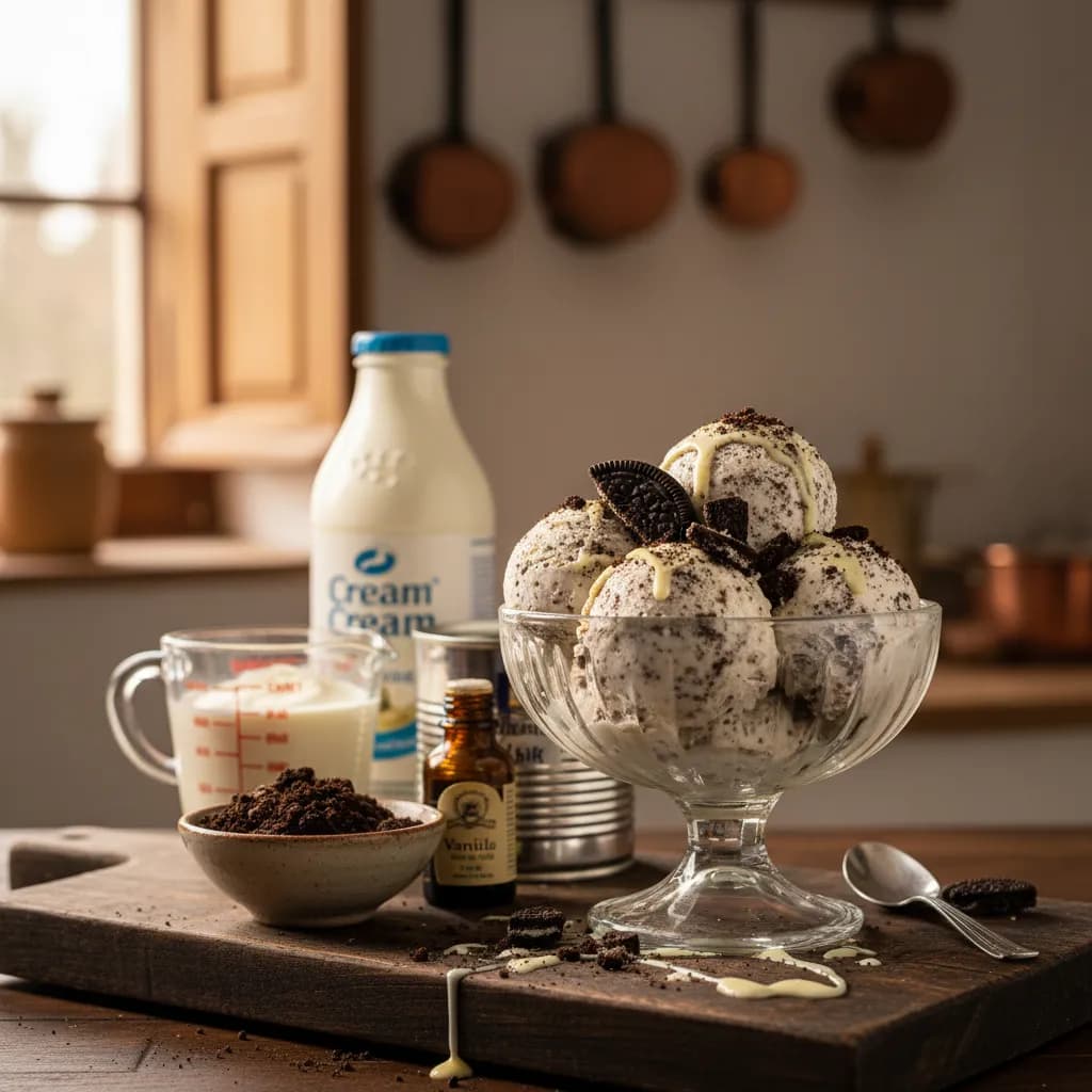 Gelado de Oreo Caseiro