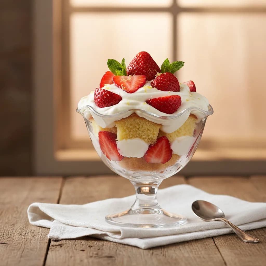 Trifle de Morangos Cremoso