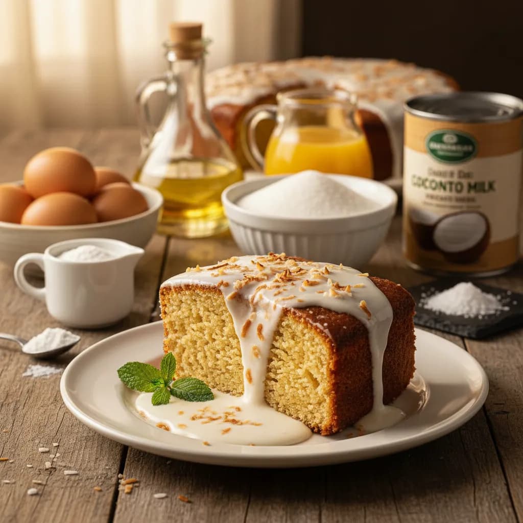 Bolo de Leite de Coco Cremoso