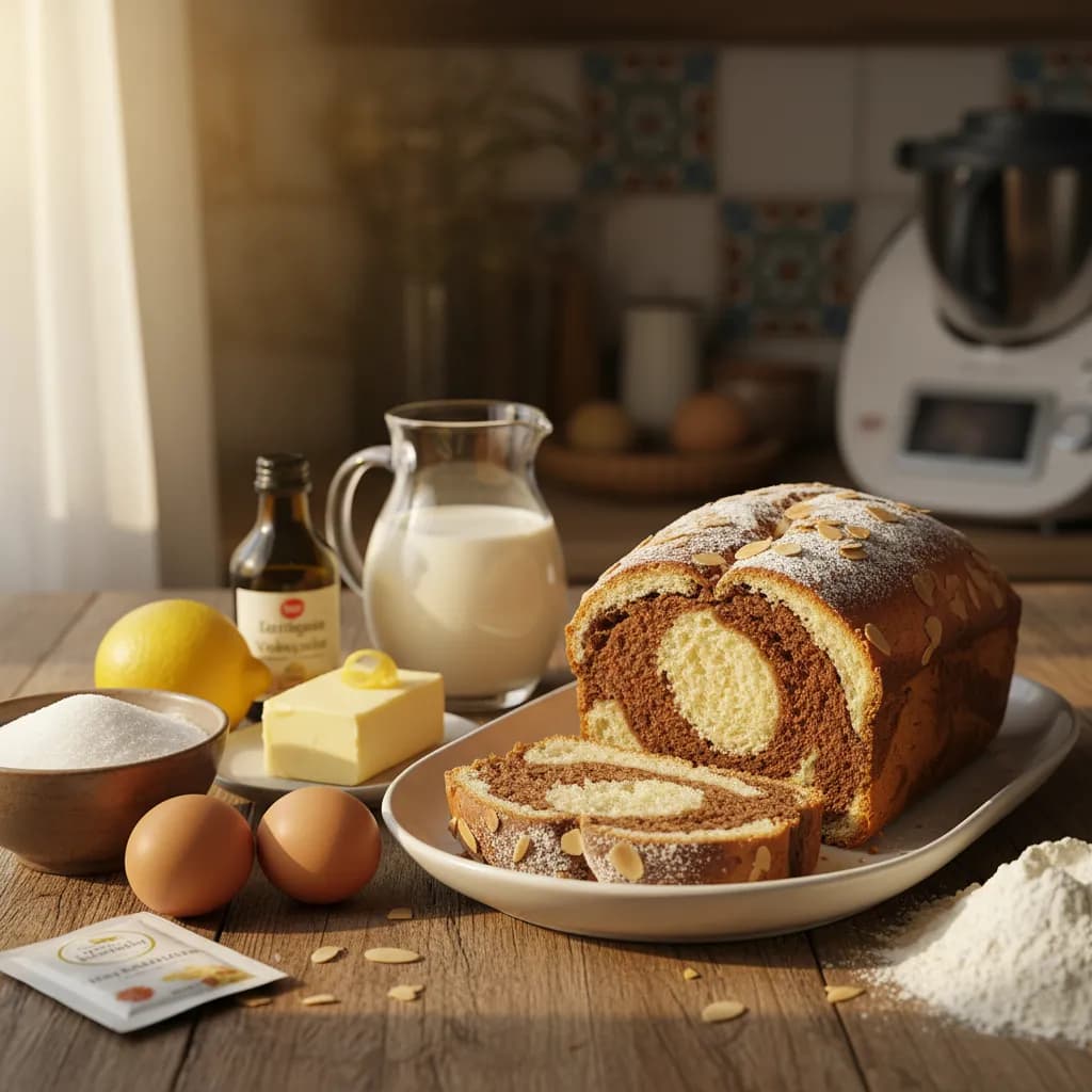 Pão Doce Marmoreado na Bimby