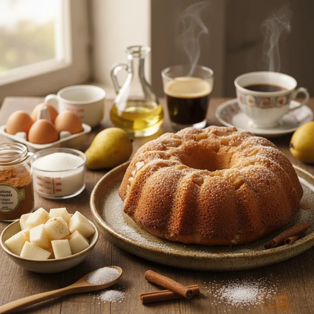 Bolo de Pera e Canela