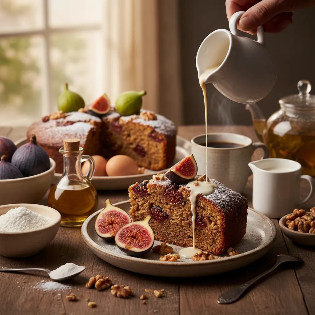 Bolo de Figos Frescos com Noz