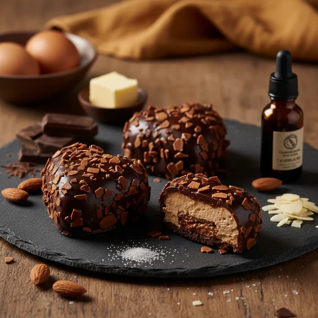 Corações de Chocolate com Amêndoa