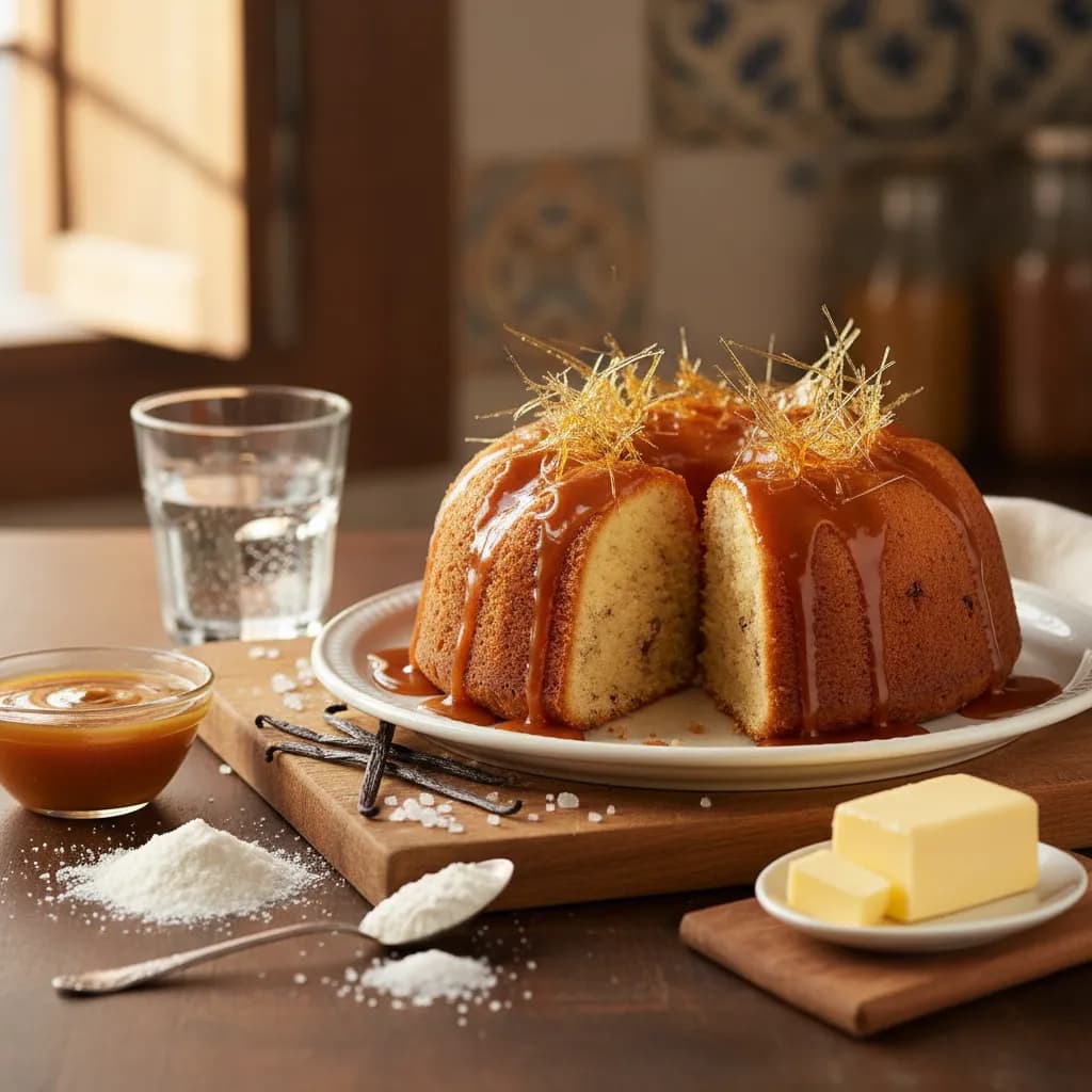 Bolo de Caramelo com Baunilha