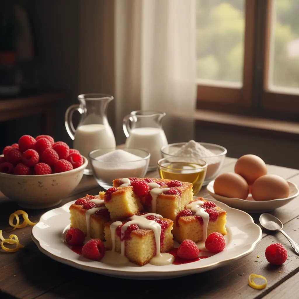 Bolo Virado de Framboesas