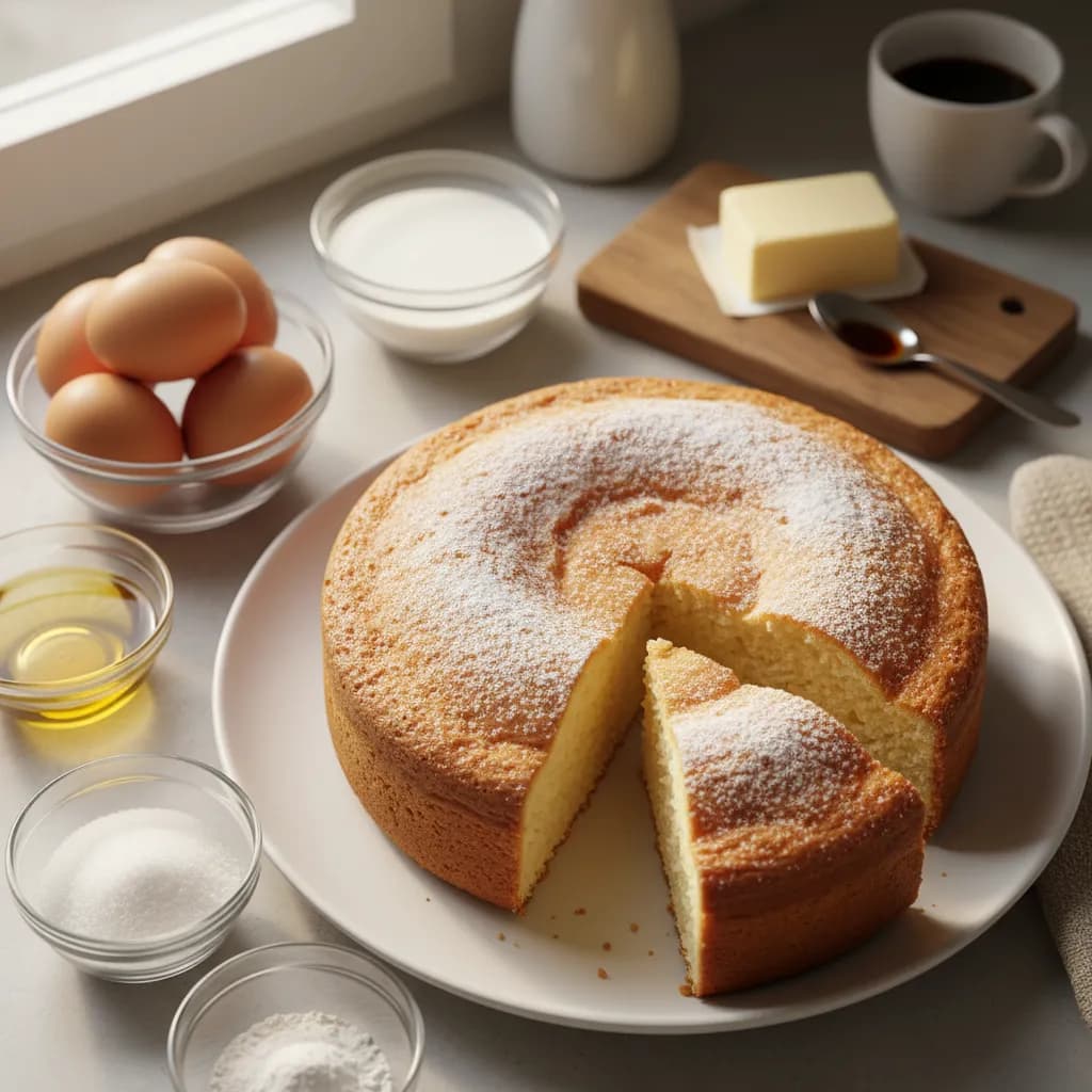 Bolo Simples de Baunilha