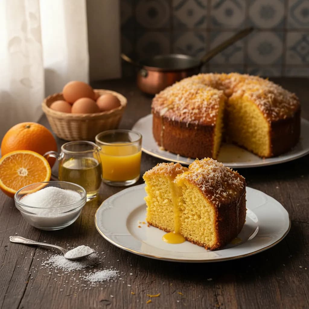 Bolo Infalível de Laranja e Coco