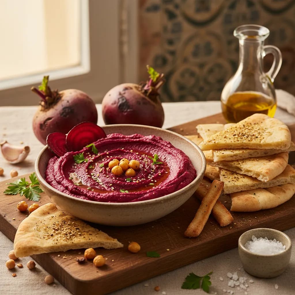 Hummus de Beterraba Assada