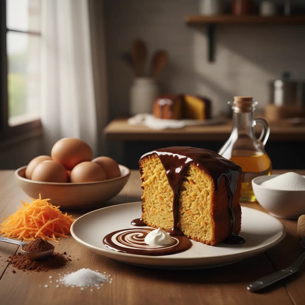 Bolo de Cenoura e Chocolate Perfeito da Avó Ana