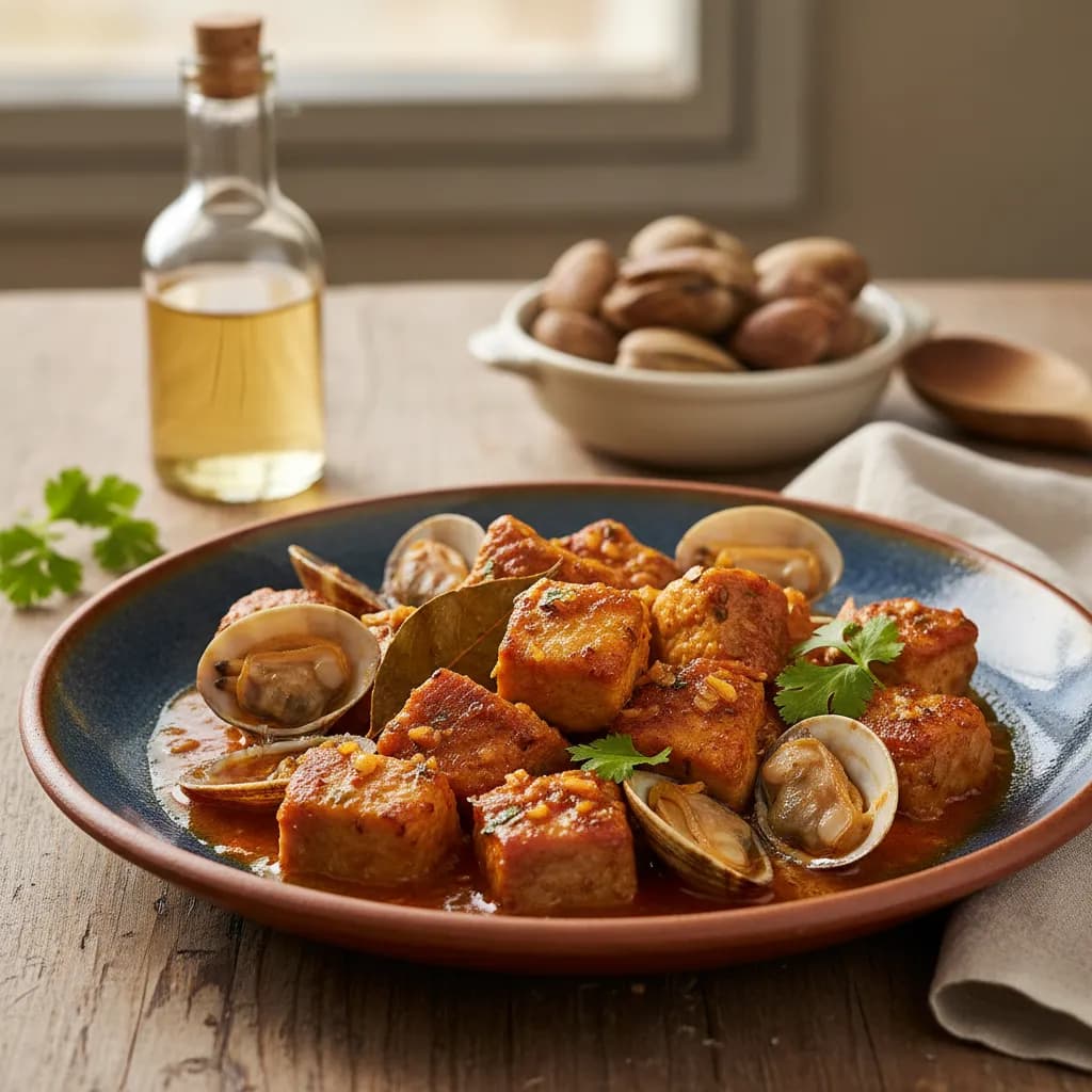 Carne de Porco à Alentejana