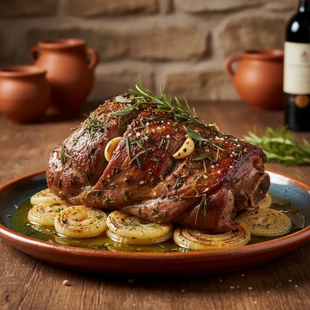 Vitela Assada no Forno com Ervas Aromáticas