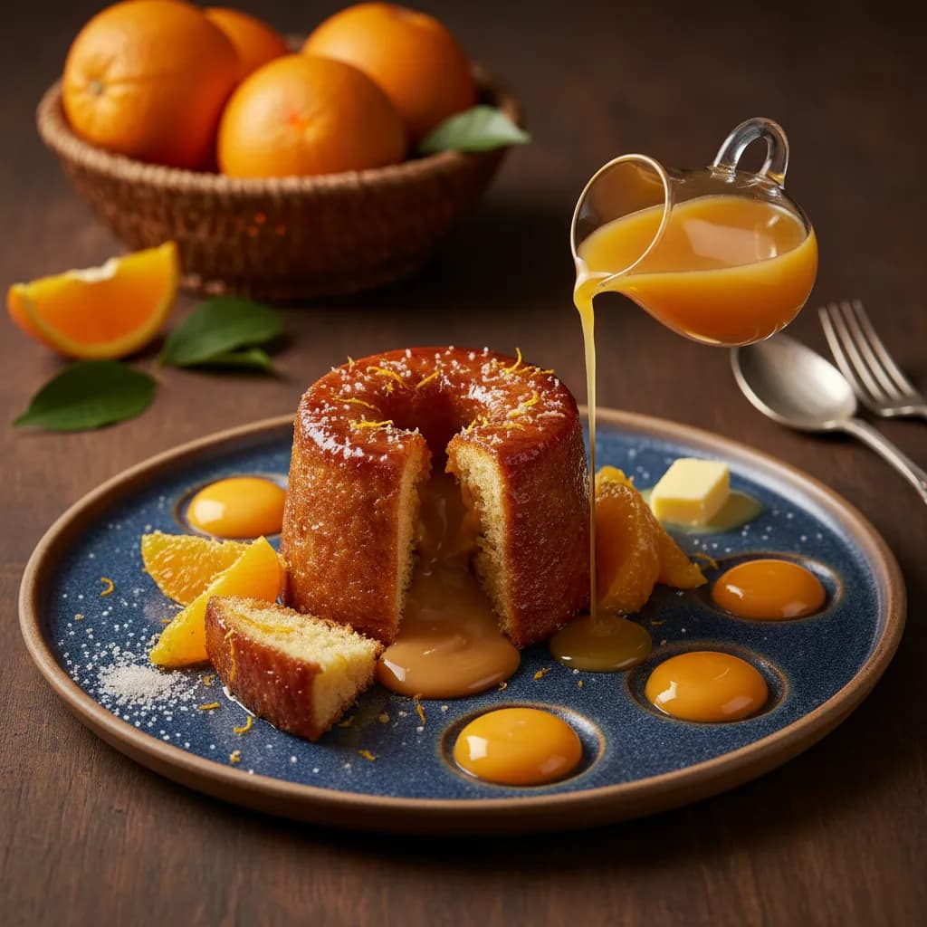 Torta de Laranja e Leite Condensado Cozido