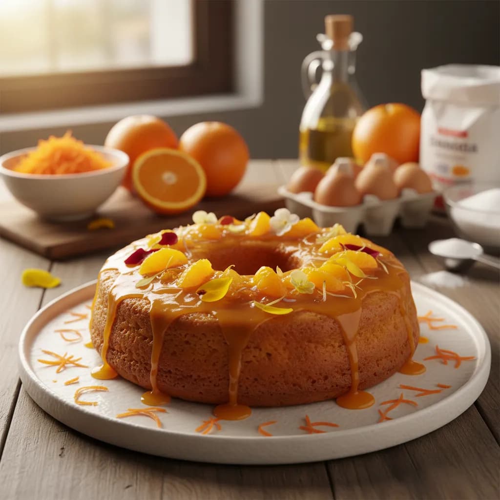 Bolo de Cenoura e Laranja Húmido e Fofo