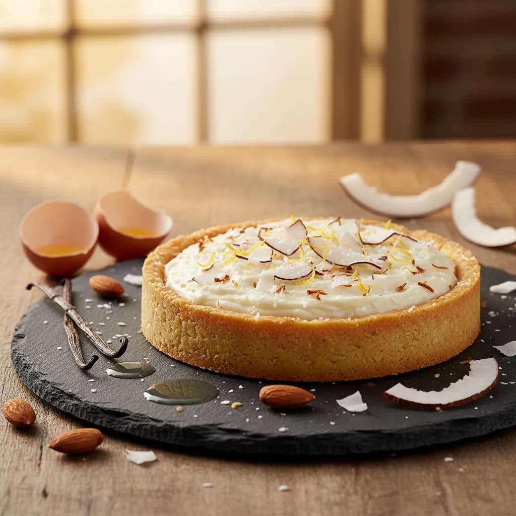 Tarte Deliciosa de Coco Sem Açúcar e Sem Glúten