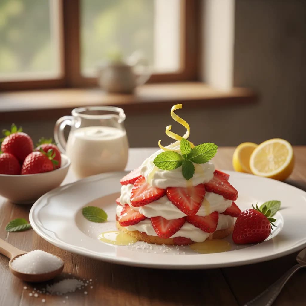 Sobremesa de Morangos Refrescante