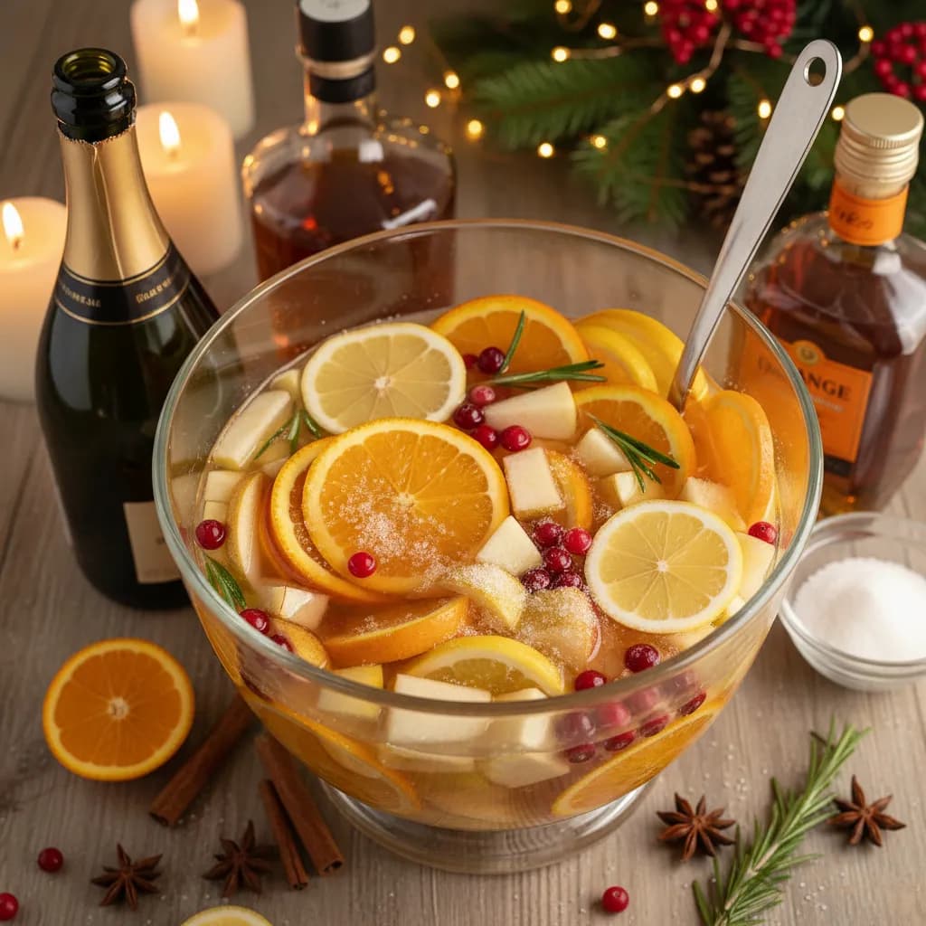 Sangria Deliciosa de Champanhe para o Natal