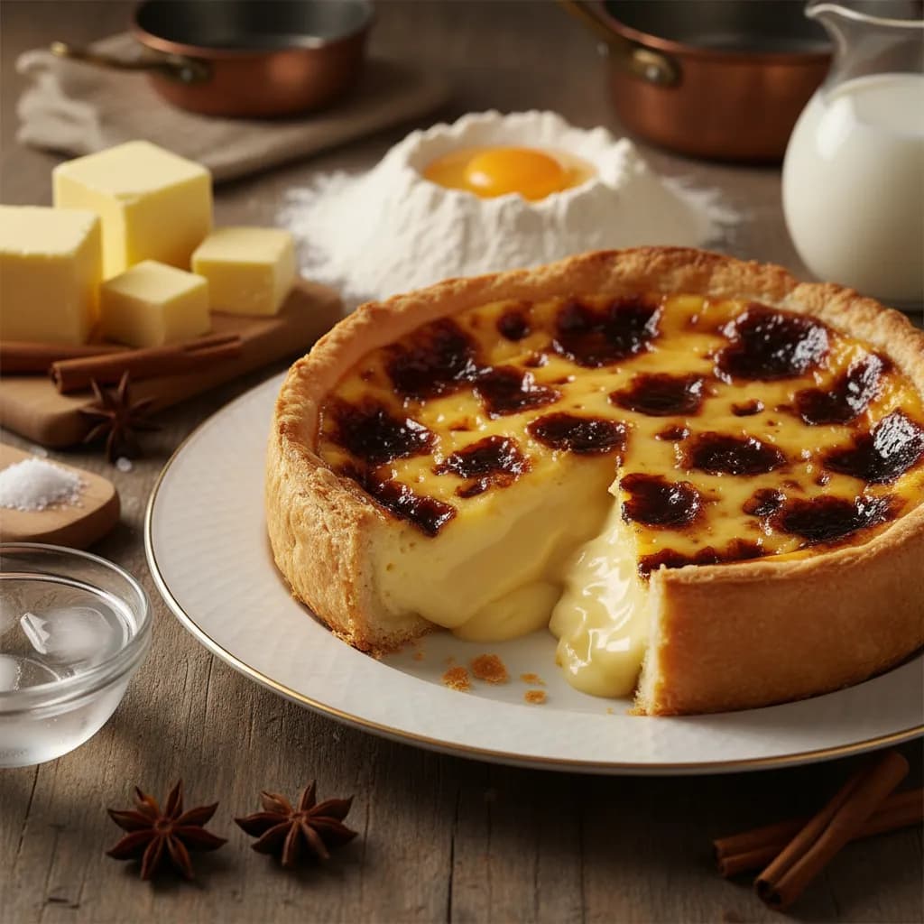 Torta Cremosa de Ovos de Pastel de Nata