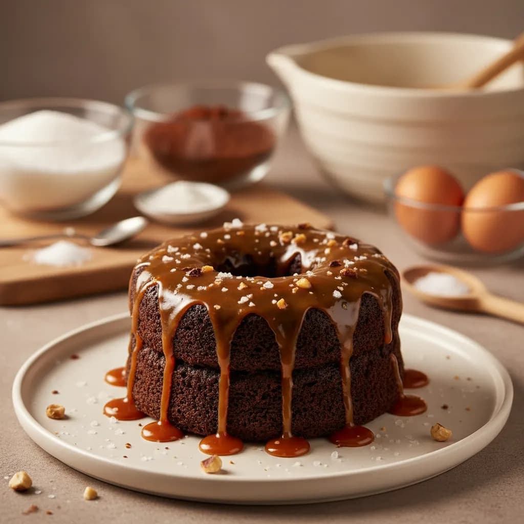 Bolo de Caramelo e Chocolate