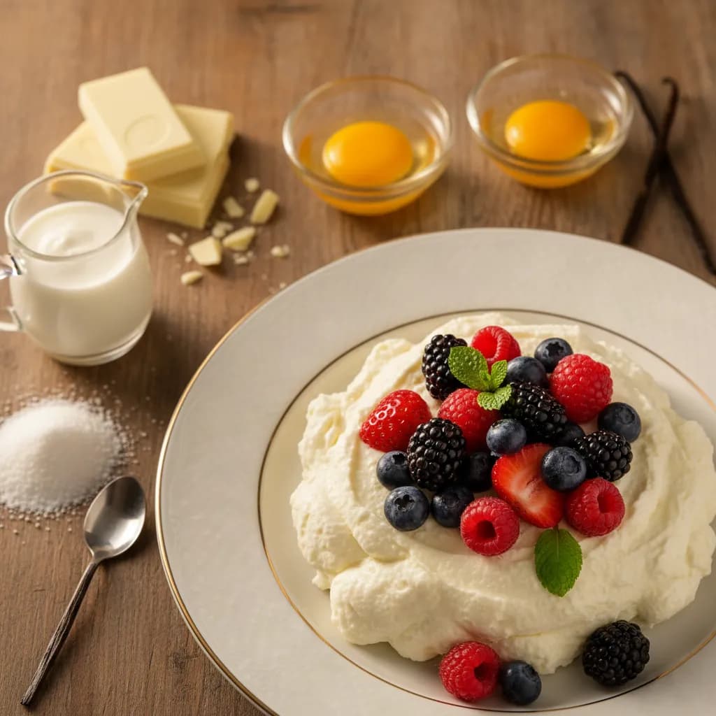 Mousse Delicada com Frutos Silvestres Frescos