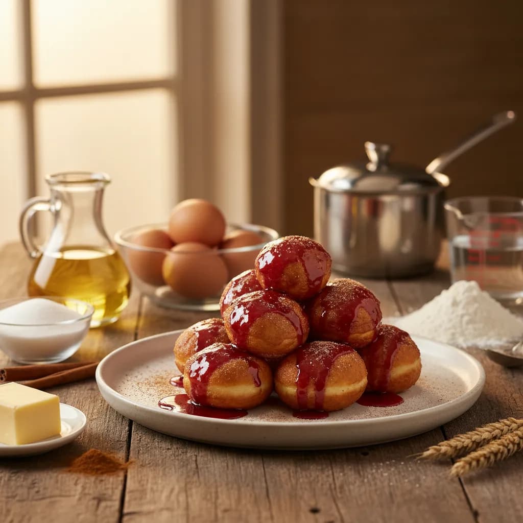 Sonhos com Calda de Vinho do Porto (Bimby)