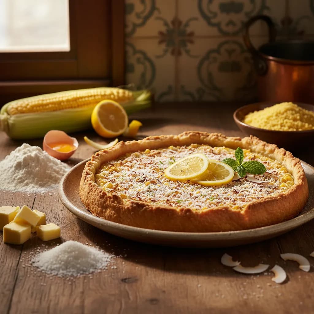 Tarte de Coco, Milho e Limão