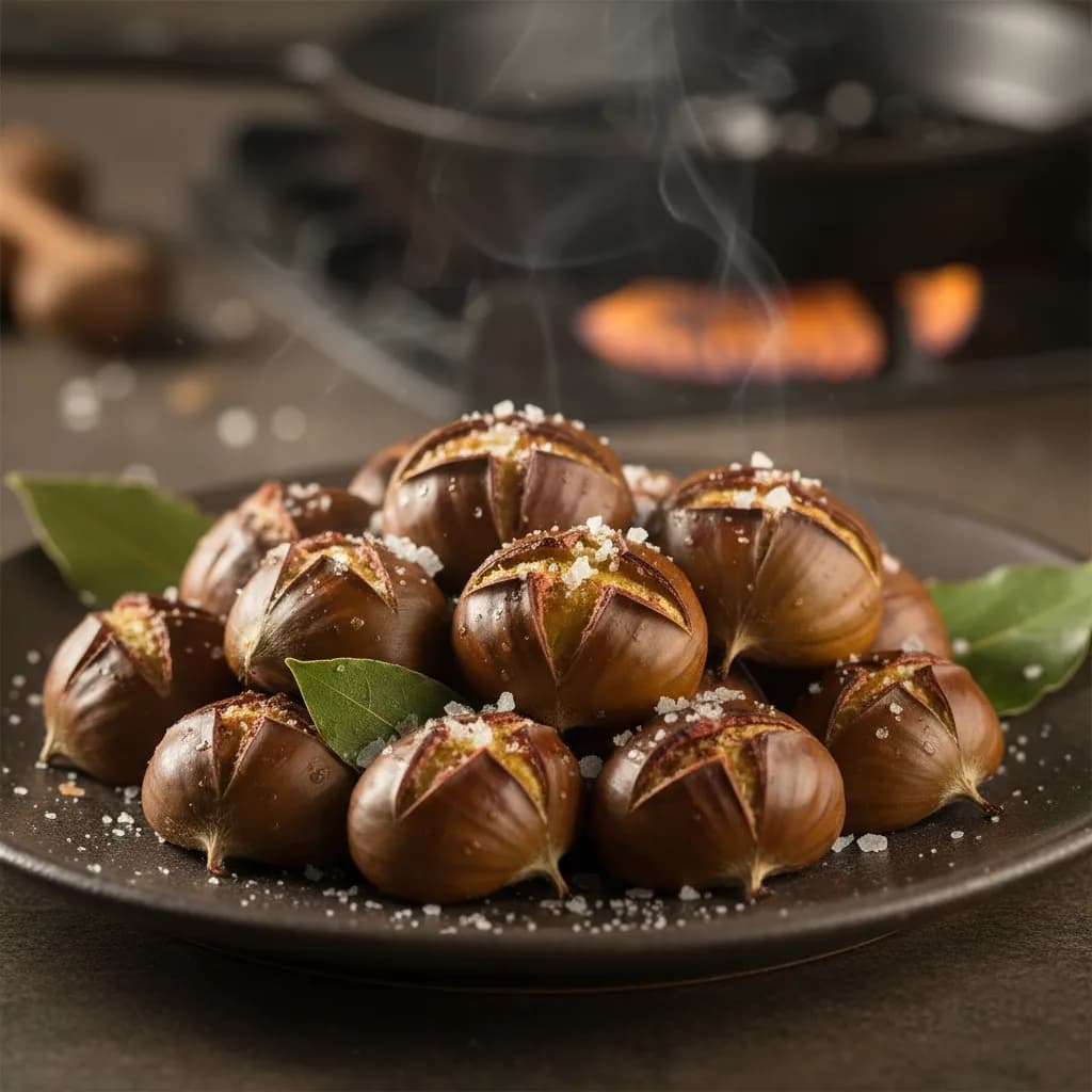 Castanhas Assadas Com Sal (No Fogão Sem Fumo)