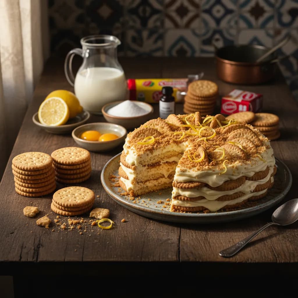 Bolo Divinal de Bolacha Maria e Torrada