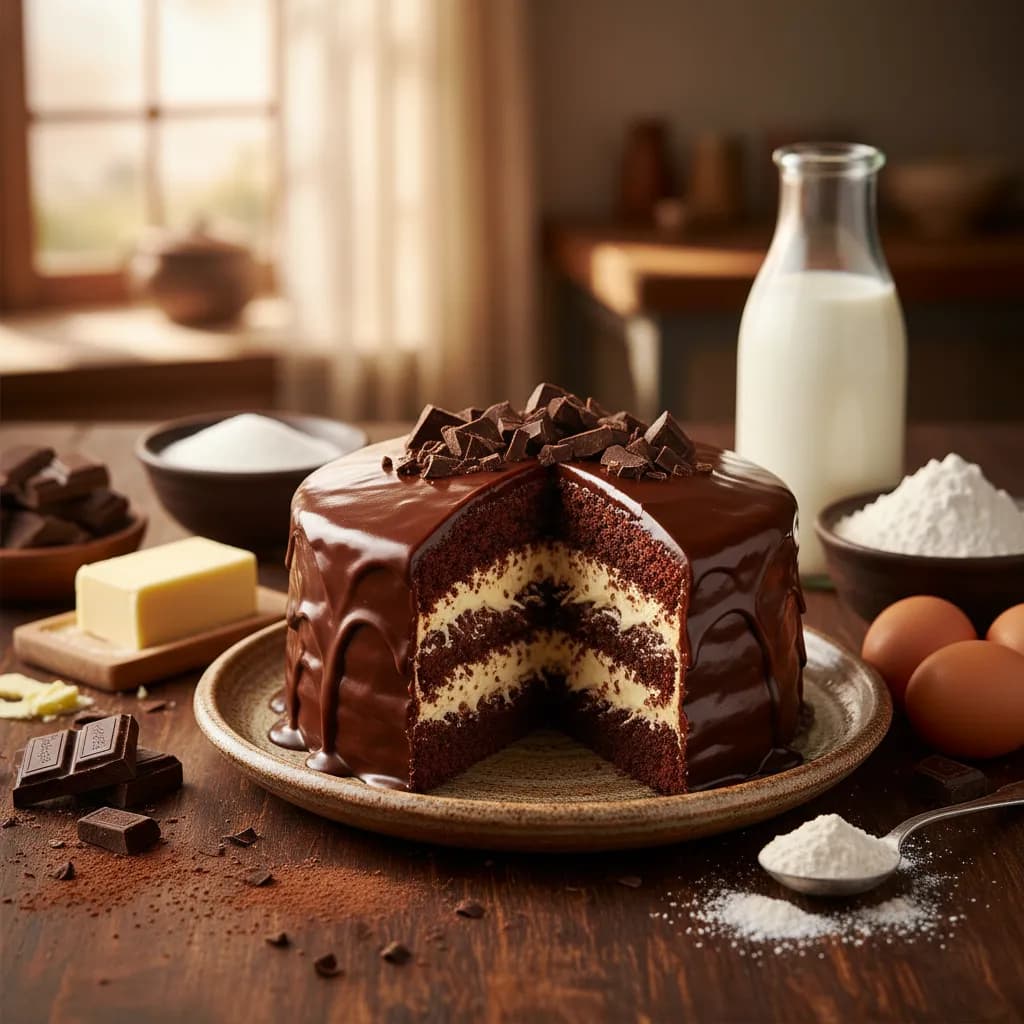 Bolo Bombom de Chocolate e Leite Condensado