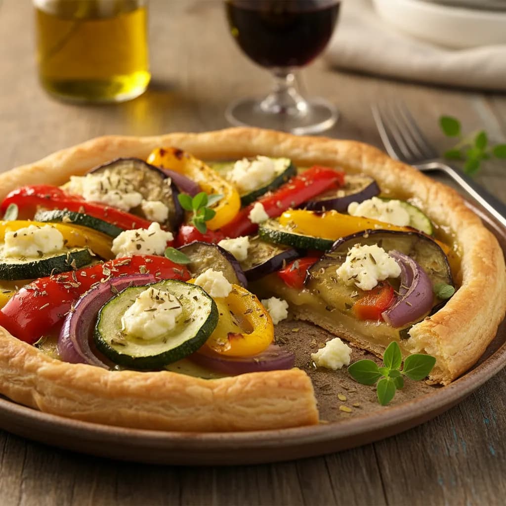 Tarte de Legumes Assados e Queijo de Cabra