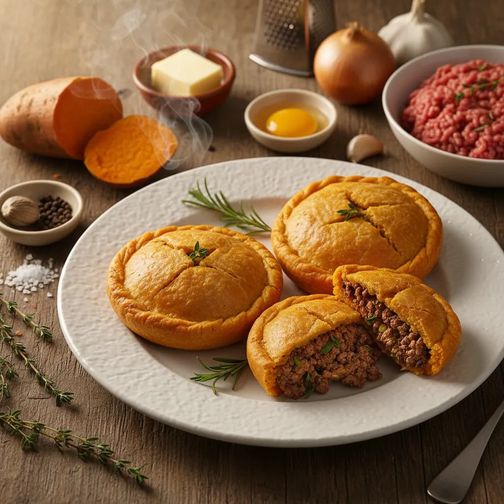 Empadas de Batata Doce com Carne Picada