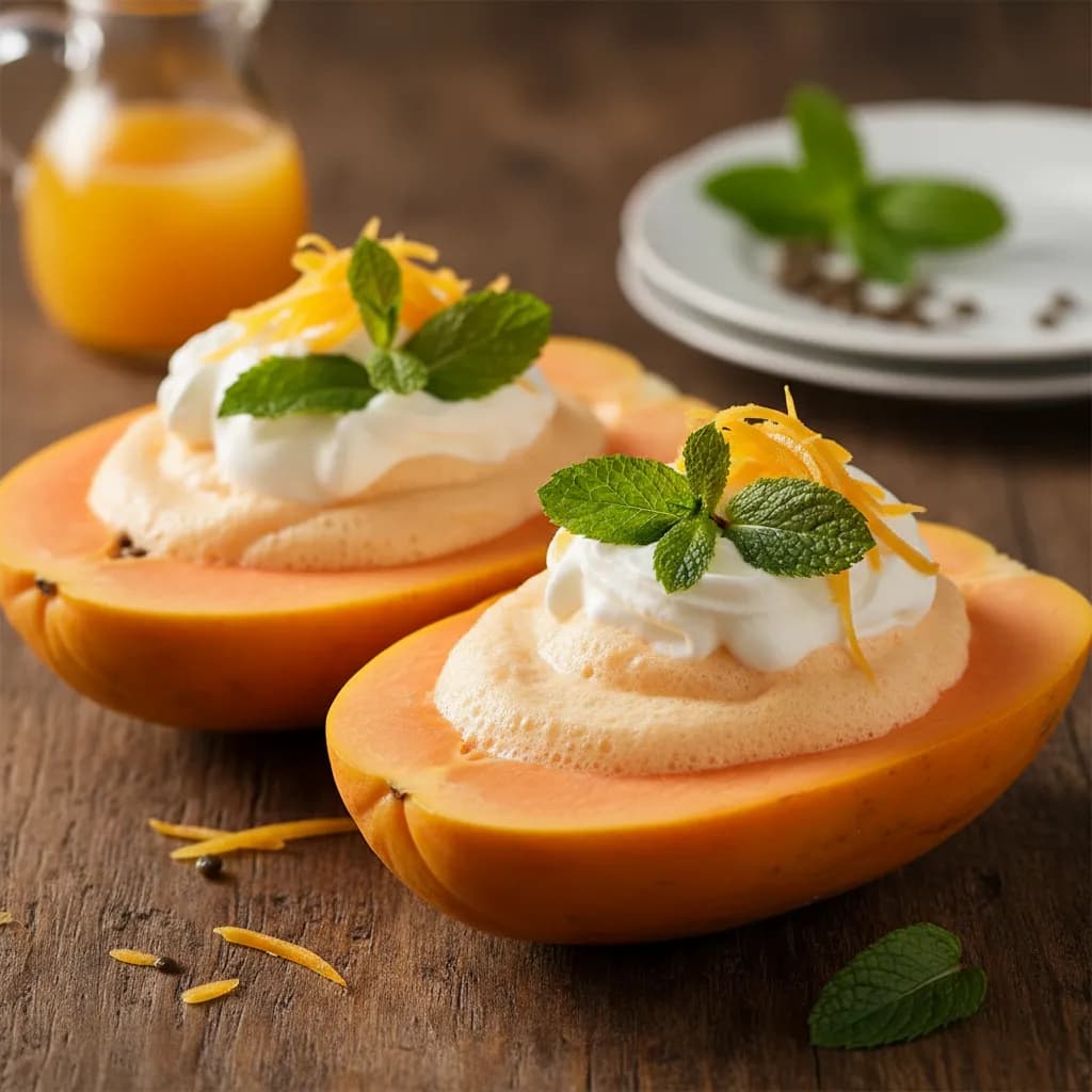 Sobremesa de Papaia Refrescante