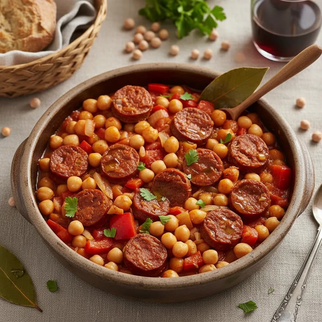 Estufado Mediterrânico de Grão e Farinheira