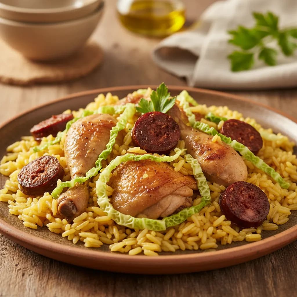 Arroz de Frango com Farinheira e Couve